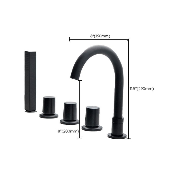 Lisslune | Contemporary Style Bathroom Faucet Metal Deck Mounted Bathroom Faucet