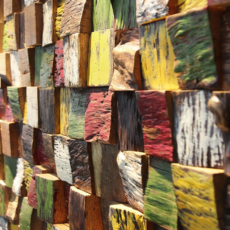 Lisslune | Wall cladding wood shiplap mosaic modern interior wall cladding