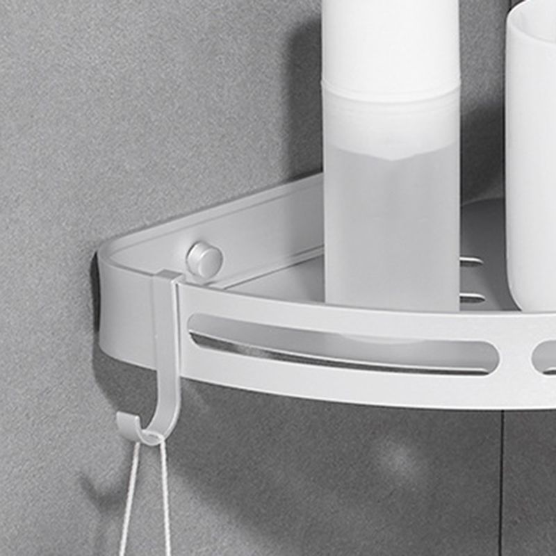 Lisslune | Modern Aluminum Bathroom Accessory Set Black/ Silver Bathroom Shelf
