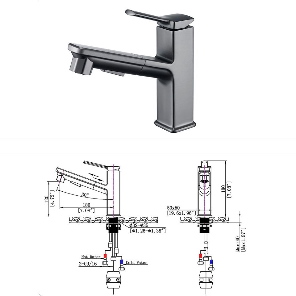 Lisslune | Modern Vessel Faucet Copper Pure Color Single Handle Vessel Faucet
