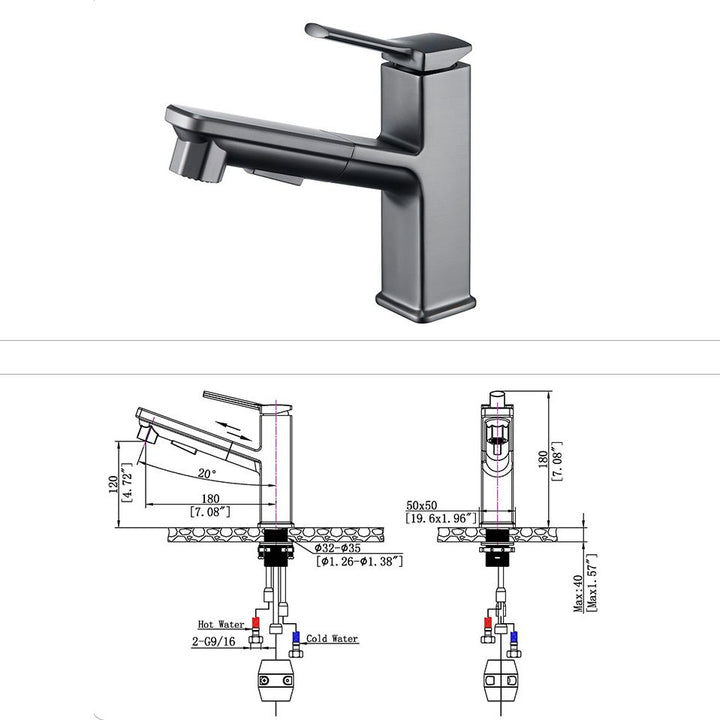 Lisslune | Modern Vessel Faucet Copper Pure Color Single Handle Vessel Faucet