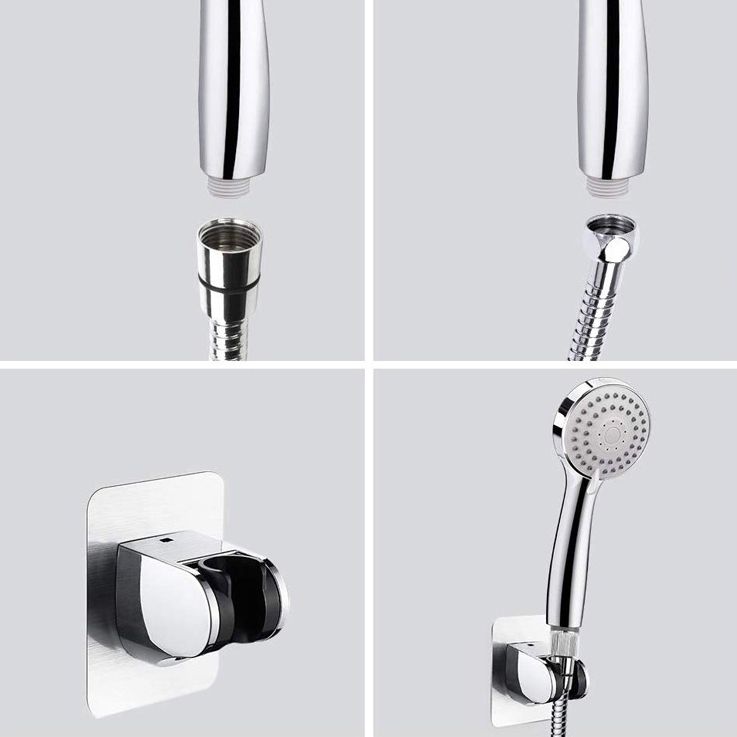 Lisslune | Traditional Shower Head Simple Metal Round Handheld Shower