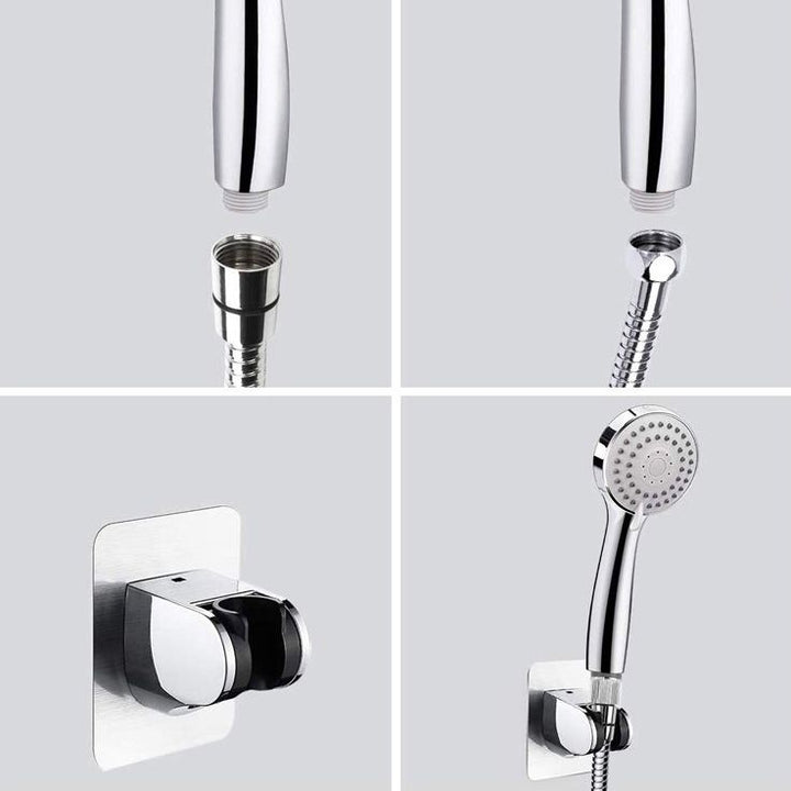 Lisslune | Traditional Shower Head Simple Metal Round Handheld Shower