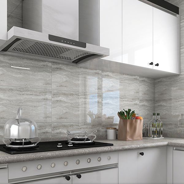 Lisslune | Rectangular PVC 12" X 23" 6-Pack Peel and Stick Wall Tile Kitchen and Bathroom Back Splash