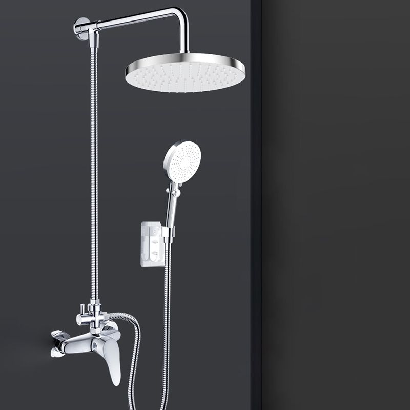 Lisslune | Metal Shower Combo Contemporary Fixed Shower Head with Round and Rectangular Shape