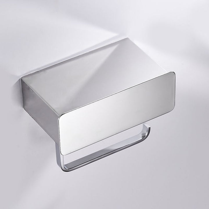 Lisslune | 2-piece stainless steel classic bathroom accessory set black & chrome paper holder
