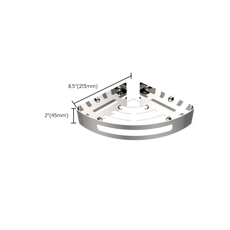 Lisslune | Polished Chrome Modern Bathroom Accessory Set Stainless Steel Triangular Bath Shelf