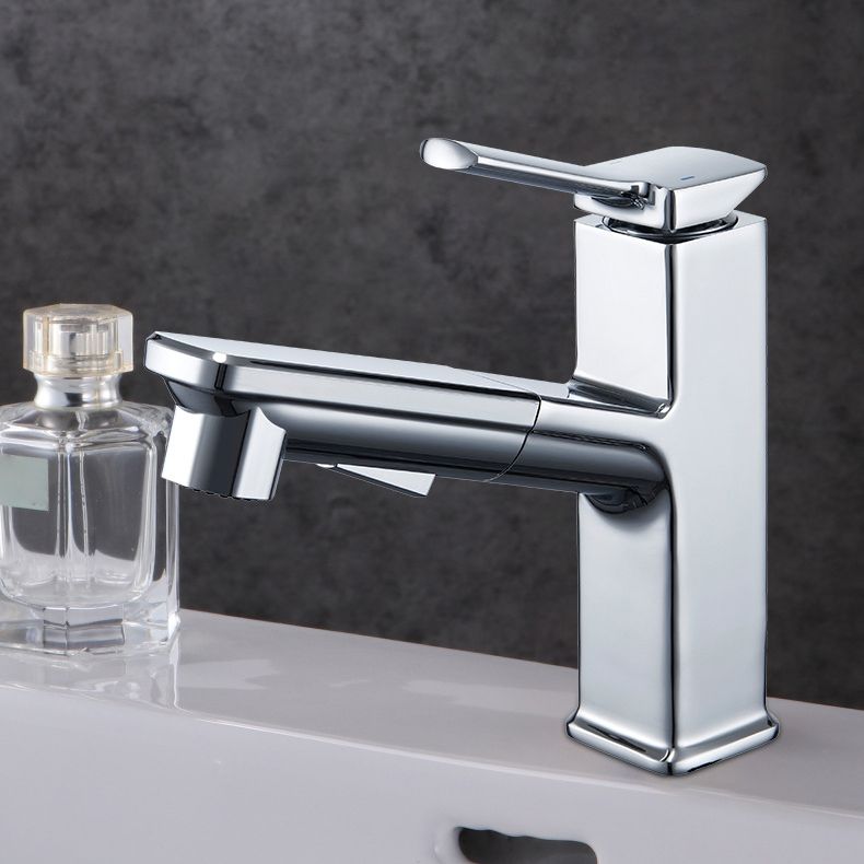 Lisslune | Modern Vessel Faucet Copper Pure Color Single Handle Vessel Faucet