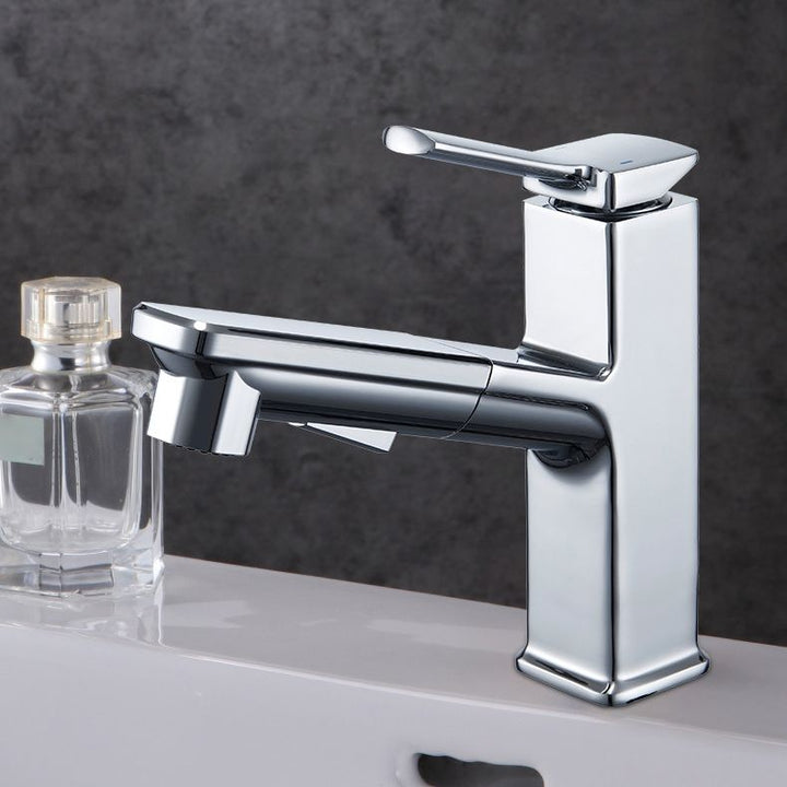 Lisslune | Modern Vessel Faucet Copper Pure Color Single Handle Vessel Faucet