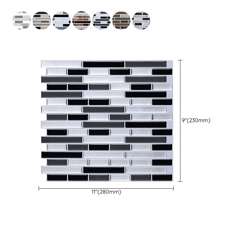 Lisslune | Peel and Stick Wall Tile PVC Rectangle Peel and Stick Subway Wall Tile for the Kitchen
