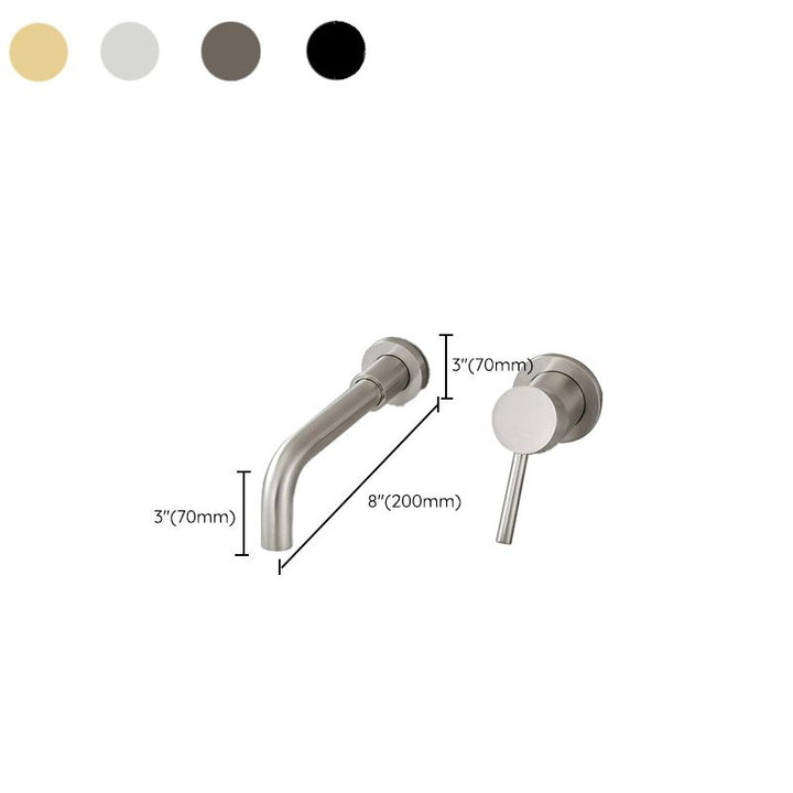 Lisslune | Single Hole Wall Mounted Bathroom Faucet Swivel Spout Sink Faucet