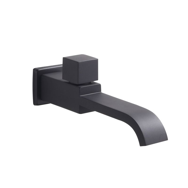 Lisslune | Contemporary Wall Mounted Bathroom Faucet Handle Knob Solid Brass Square Faucet