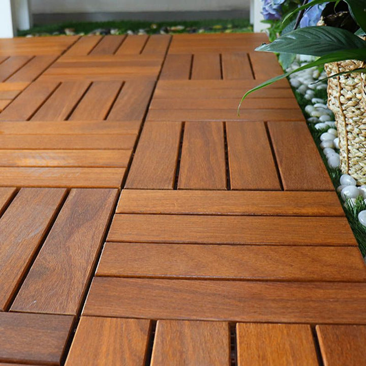 Lisslune | Classic Waterproof Terrace Decking Interlocking Composite Tiles
