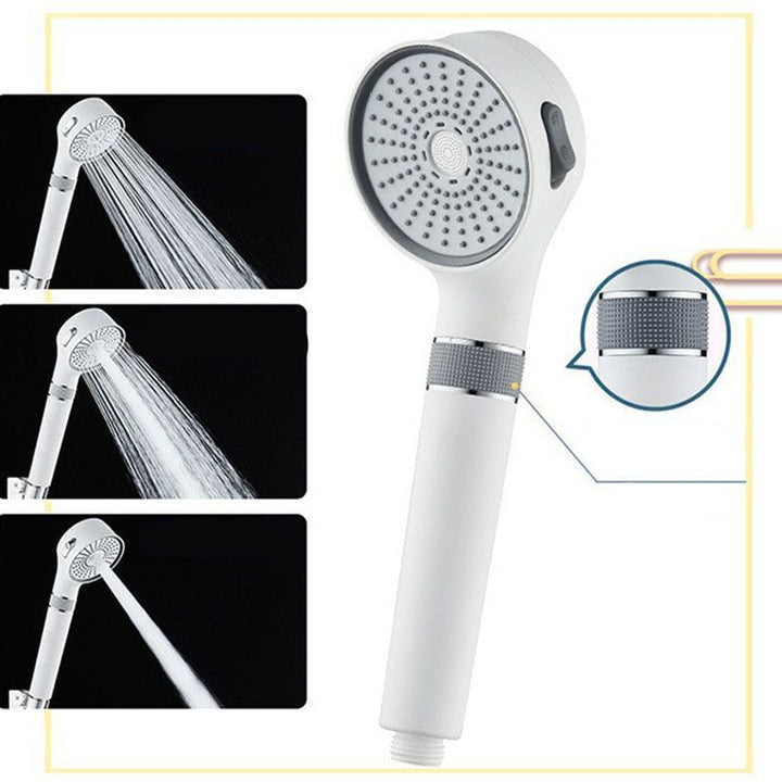 Lisslune | Showerhead 3-Stage Modern Round Plastic Water Filtration Hand Shower