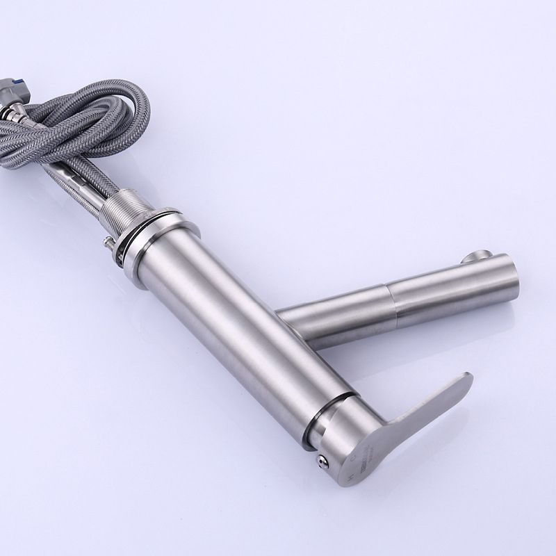 Lisslune | Extendable Faucet Contemporary Single Handle Faucet with Swivel Spout