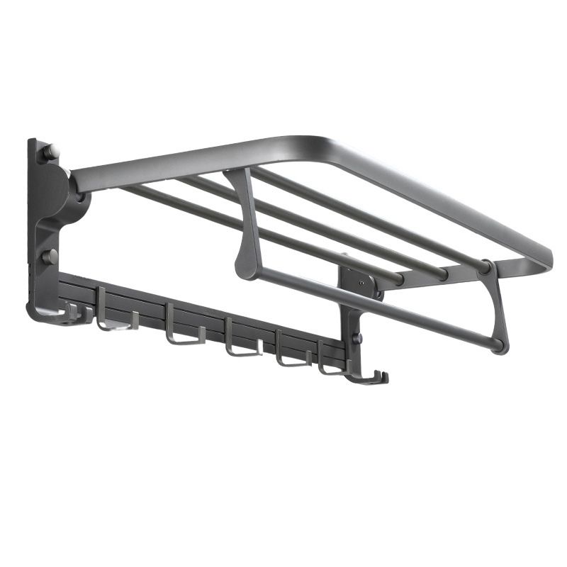 Lisslune | Contemporary Gray Bathroom Hardware Set Bathroom Shelf/Towel Bar Including Bathroom Set