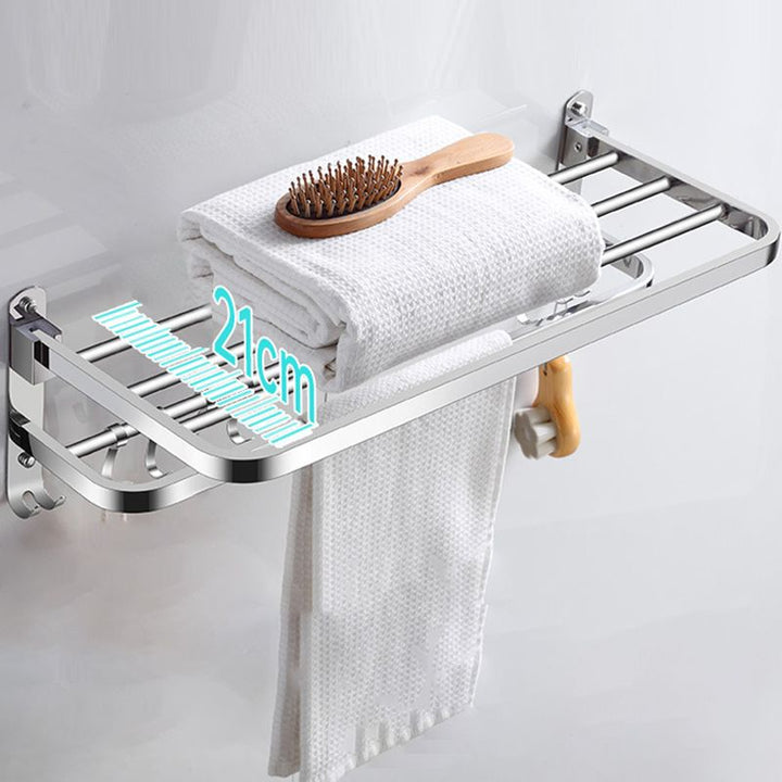 Lisslune | Modern Stainless Steel Bathroom Set Paper Holder Bathroom Shelf Bathroom Accessories