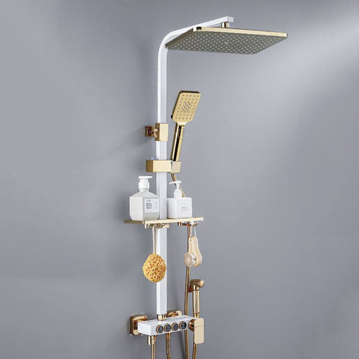 Lisslune | Modern Shower System Wall Mounted Stain Resistant Shower System with Hand Shower