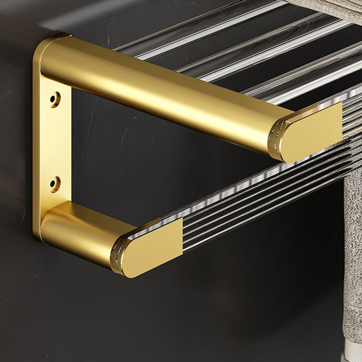 Lisslune | 6-piece bathroom accessory set made of gold-colored metal bathroom hardware set