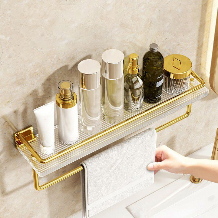 Lisslune | Modern Silver/Gold Bathroom Hardware Set Bathroom Shelf Bathroom Set