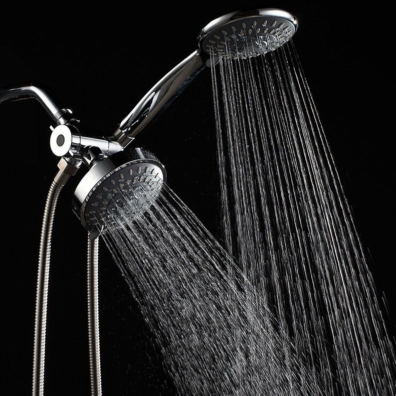 Lisslune | Modern Style Shower Heads Dual Wall Mounted Round Metal Dual Shower