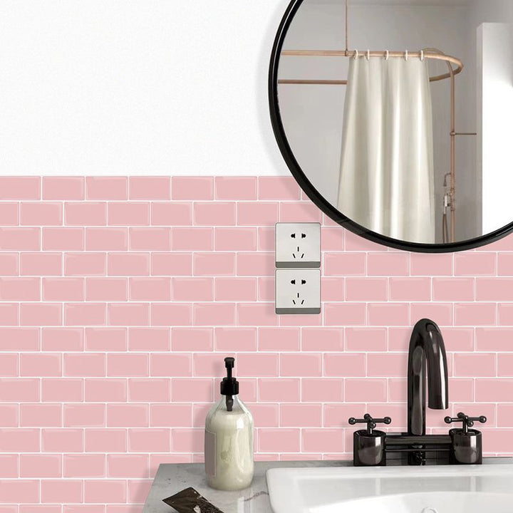 Lisslune | Simple Peel & Stick Tile Scratch-Resistant Plastic Peel and Stick Subway Tile for Shower
