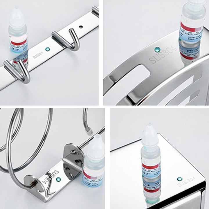 Lisslune | Modern Stainless Steel Bathroom Accessories Towel Bar Bathroom Set