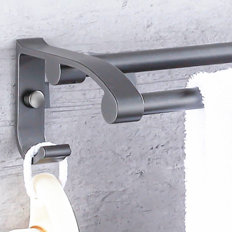 Lisslune | Matt gray bathroom accessory set bathroom shelf/towel holder & paper holder included