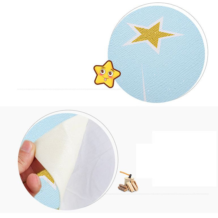 Lisslune | Contemporary Wall Ceiling Cartoon Print Peel and Stick Waterproof Wall Panel