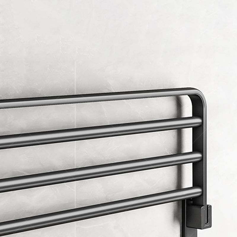 Lisslune | Black Aluminum Bathroom Accessory Set Modern Bathroom Shelf / Towel Bar & Paper Holder