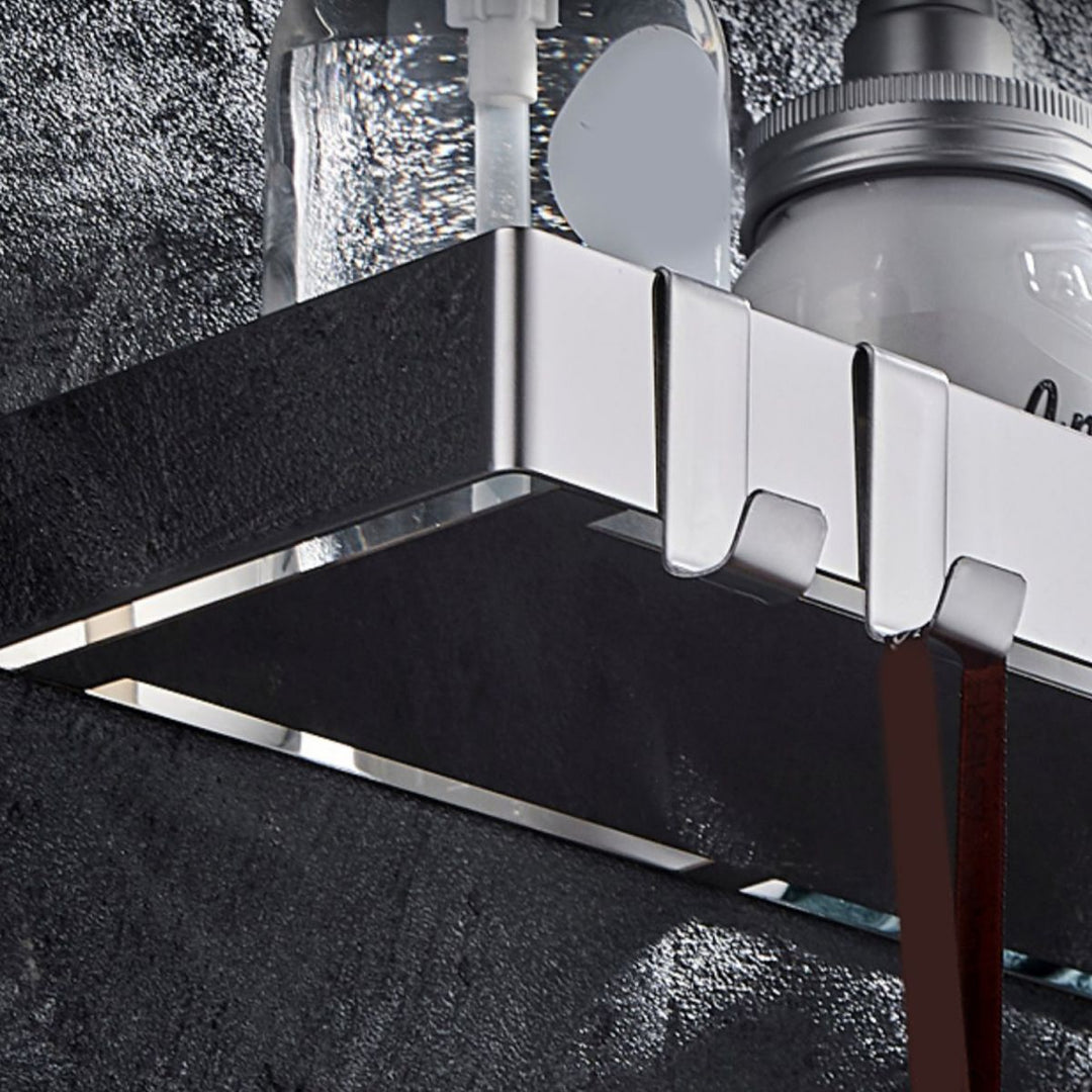 Skorter | Contemporary Stainless Steel Bathroom Shelf 2-Piece Bathroom Accessory Set