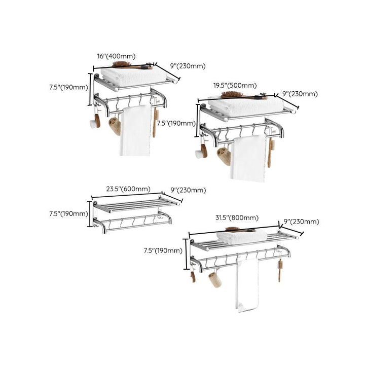Lisslune | Modern Bathroom Accessory Set Stainless Steel Bathroom Shelf Bathroom Set