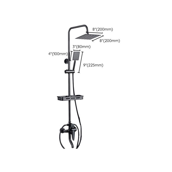 Lisslune | Adjustable spray sample shower combination metal shower fitting arm showerhead with slip bar