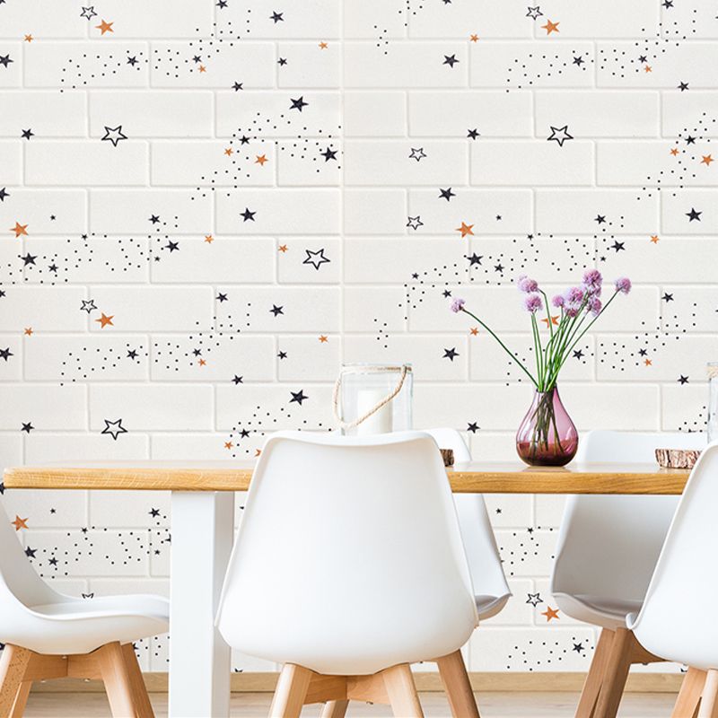 Lisslune | XPE Foam Wall Cladding Star Pattern Square Waterproof Wall Cladding for the Living Room