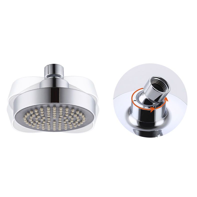 Lisslune | Round Small Upper Shower Head Wall Mount Adjustable Shower Head