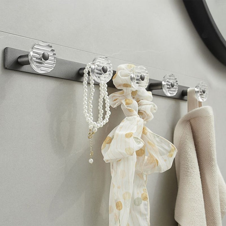 Lisslune | Modern Bathroom Set Gray Towel Rack Bathroom Shelf Bathroom Accessories Set