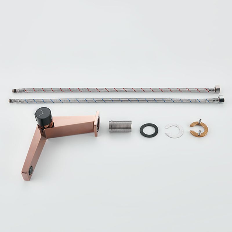 Lisslune | Modern Bathroom Sink Faucet Brass Knob Handle Low Arc Basin Faucet
