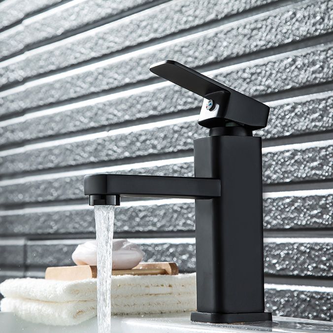 Lisslune | Cubic Container Sink Faucet Simple Low Arched Bathroom Faucet with 1 Hole