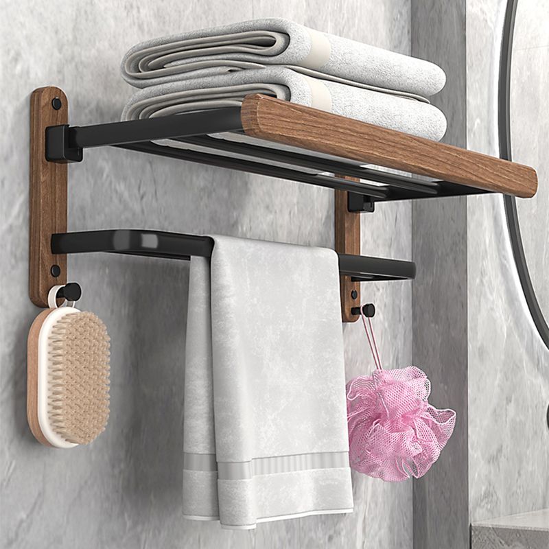 Lisslune | Metal and Wood Bathroom Accessories as Single Item or as Set without Drilling