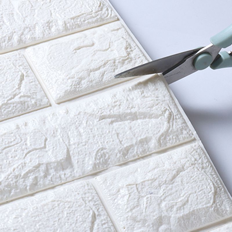 Lisslune | Modern wall-ceiling element for sticking with 3D embossing in white