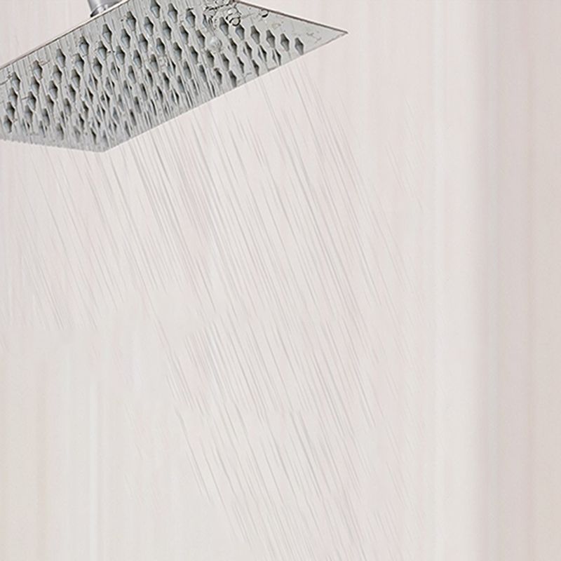 Lisslune | Contemporary Shower Combo Fixed Shower Head Stainless Steel Wall Mounted Square Shower Head