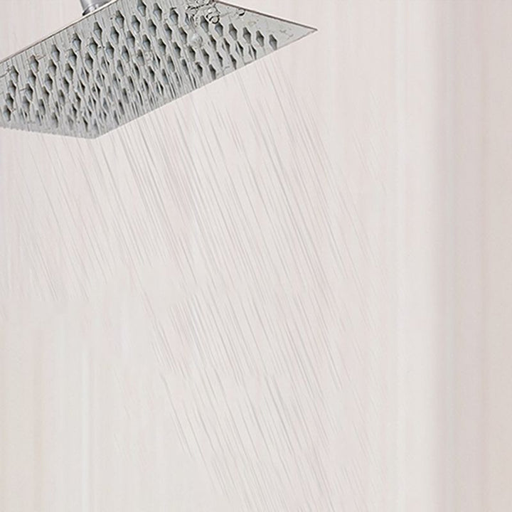 Lisslune | Contemporary Shower Combo Fixed Shower Head Stainless Steel Wall Mounted Square Shower Head