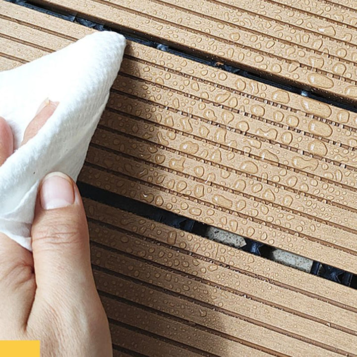 Lisslune | Wooden Floor Tile Solid Color Click Lock Non-Slip Outdoor Terrace