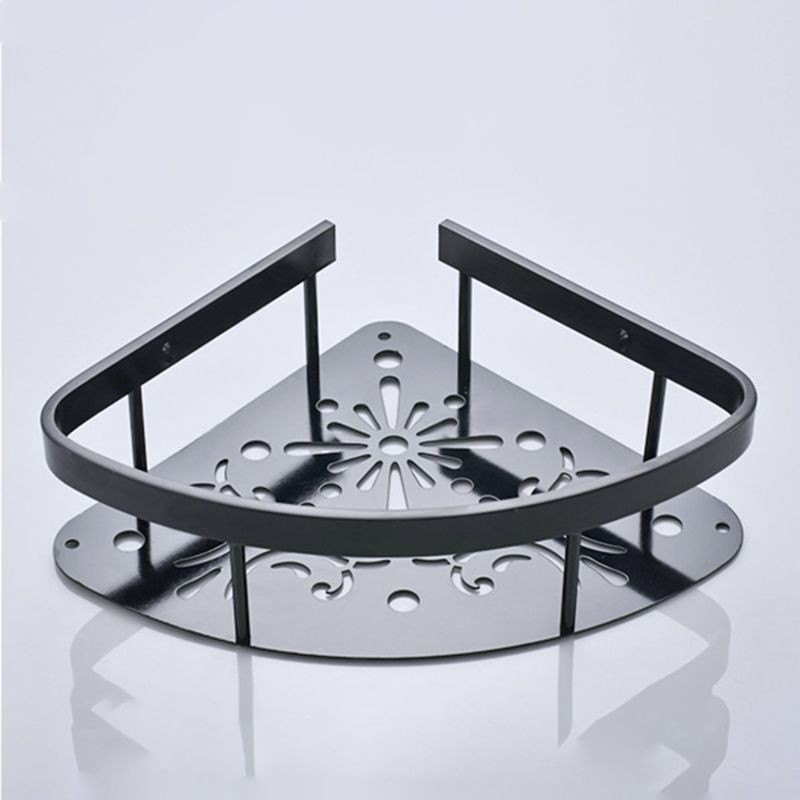 Lisslune | Contemporary 8-piece Bathroom Accessory Set Matte Black Bathroom Shelf/Paper Holder/Towel Hook