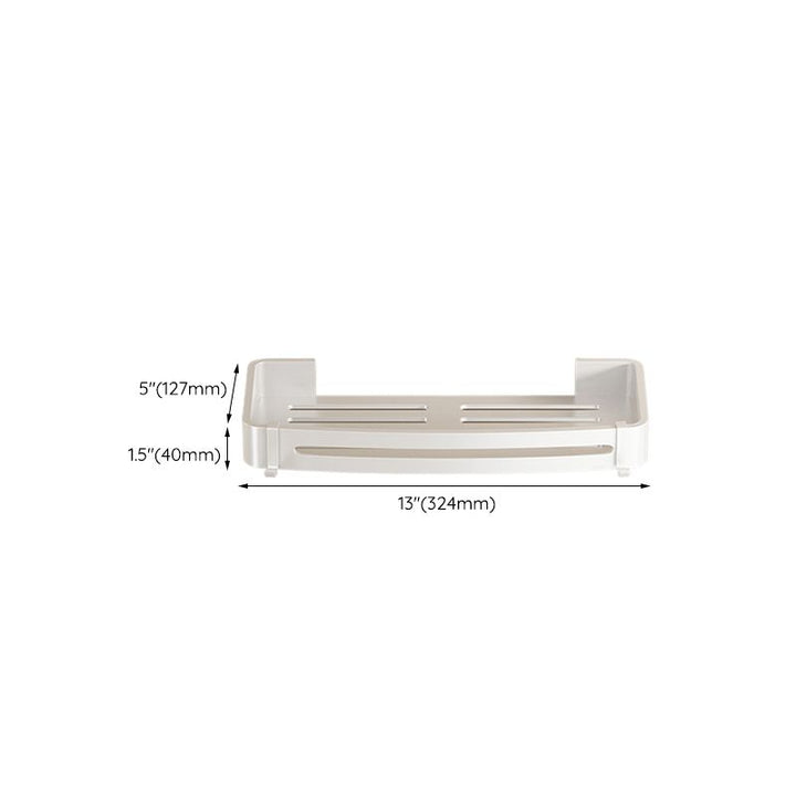 Lisslune | Modern white finish bathroom shelf rectangular & triangle bathroom hardware set