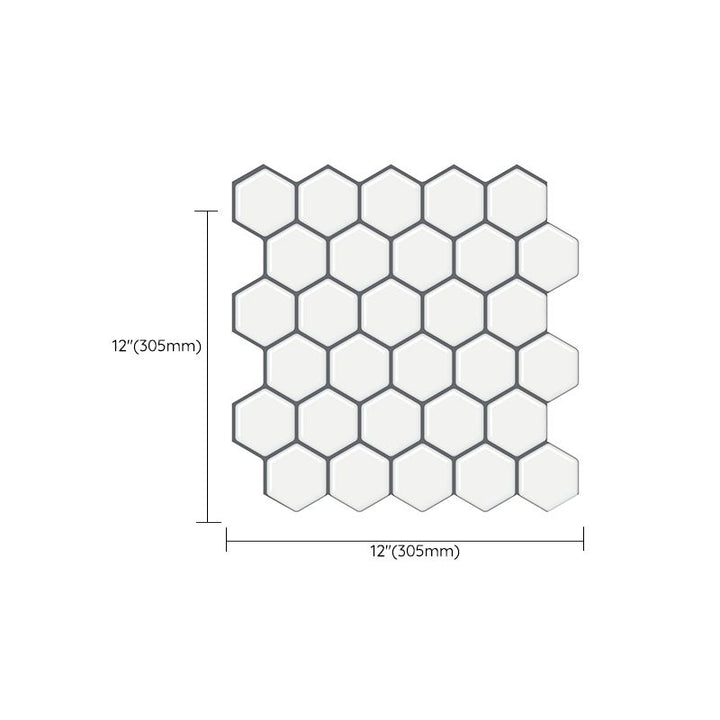 Lisslune | Matte Square Peel & Stick Tile Stone Composite Subway Tile for Kitchen Backsplash