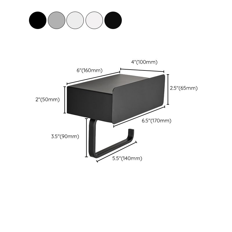 Lisslune | 2-piece stainless steel classic bathroom accessory set black & chrome paper holder
