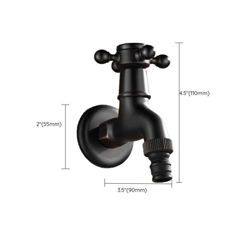 Lisslune | Width Bathroom Sink Faucet Wall-Mounted Cross Handle Faucet