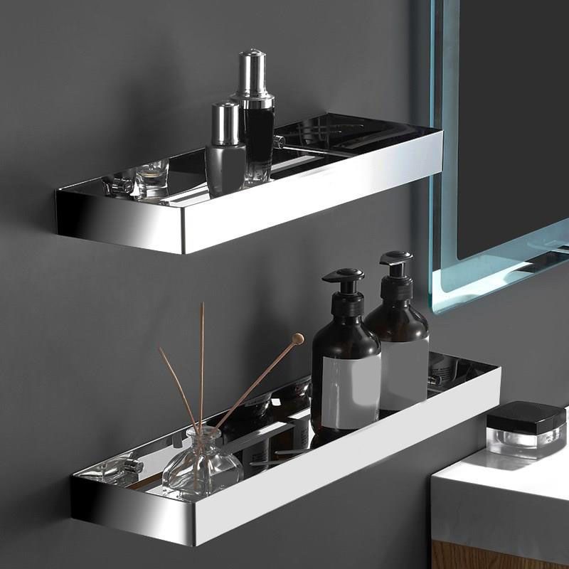 Skorter | Contemporary Stainless Steel Bathroom Shelf 2-Piece Bathroom Accessory Set