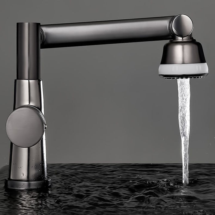 Lisslune | Knob Handle Widespread Bathroom Faucet Industrial Sink Faucet